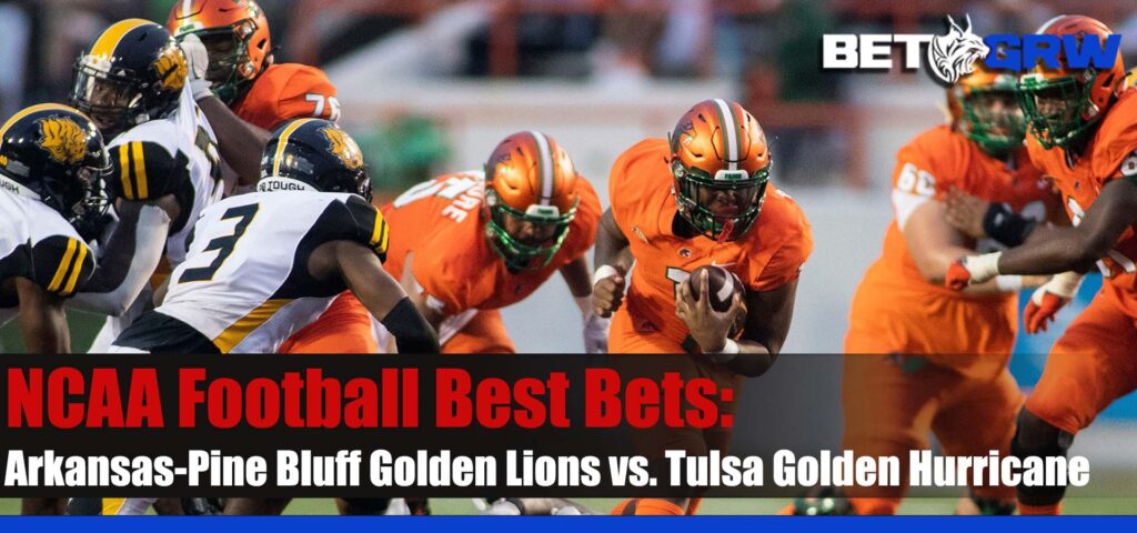 Arkansas-Pine Bluff Golden Lions vs. Tulsa Golden Hurricane 8-31-23 NCAAF Odds, Picks, and Tips