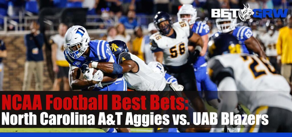 North Carolina A&T Aggies vs. UAB Blazers 8-31-23 NCAAF Tips, Odds, and Analysis