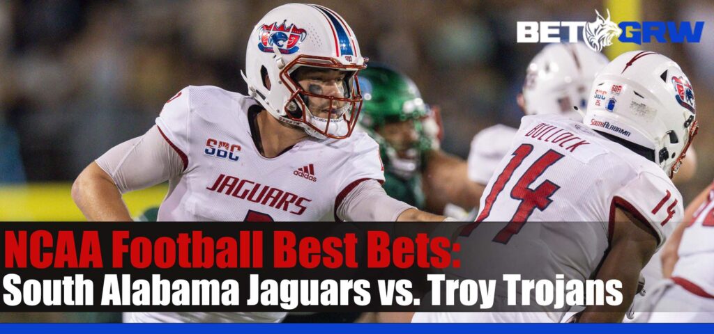 South Alabama Jaguars vs. Troy Trojans 11-2-23 NCAAF Week 10 Analysis, Best Picks, and Odds